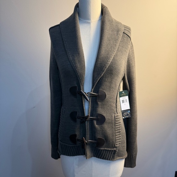Ralph Lauren Sweaters - Ralph Lauren Gray/Green Toggle Cardigan, XS